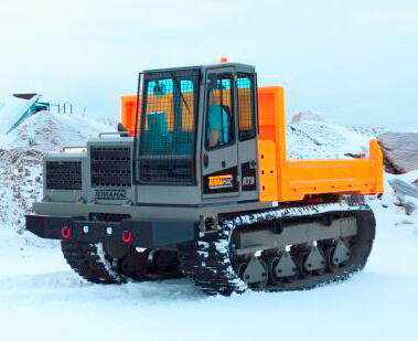 Rubber Tracked Rental Units in Snow