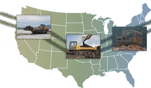US Map Displaying Crawler Carriers by Region