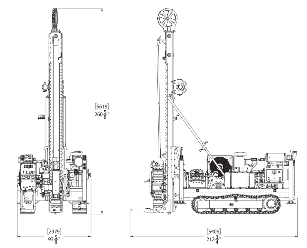 Versa Drill KnM 1.4 Dimensional Drawing